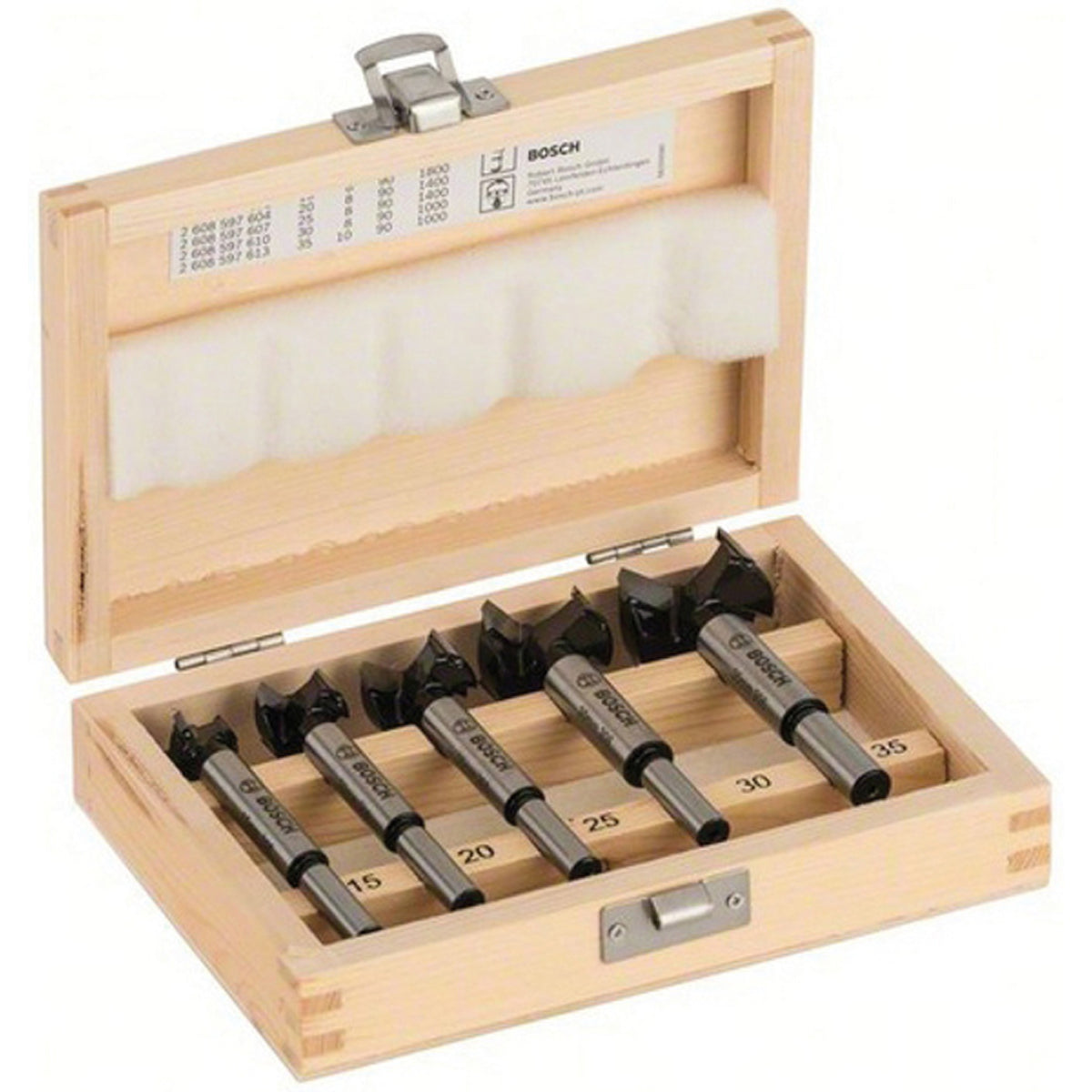 BOSCH HINGE CUTTING BIT SET5 D15-35 by HAFELE UK LTD
