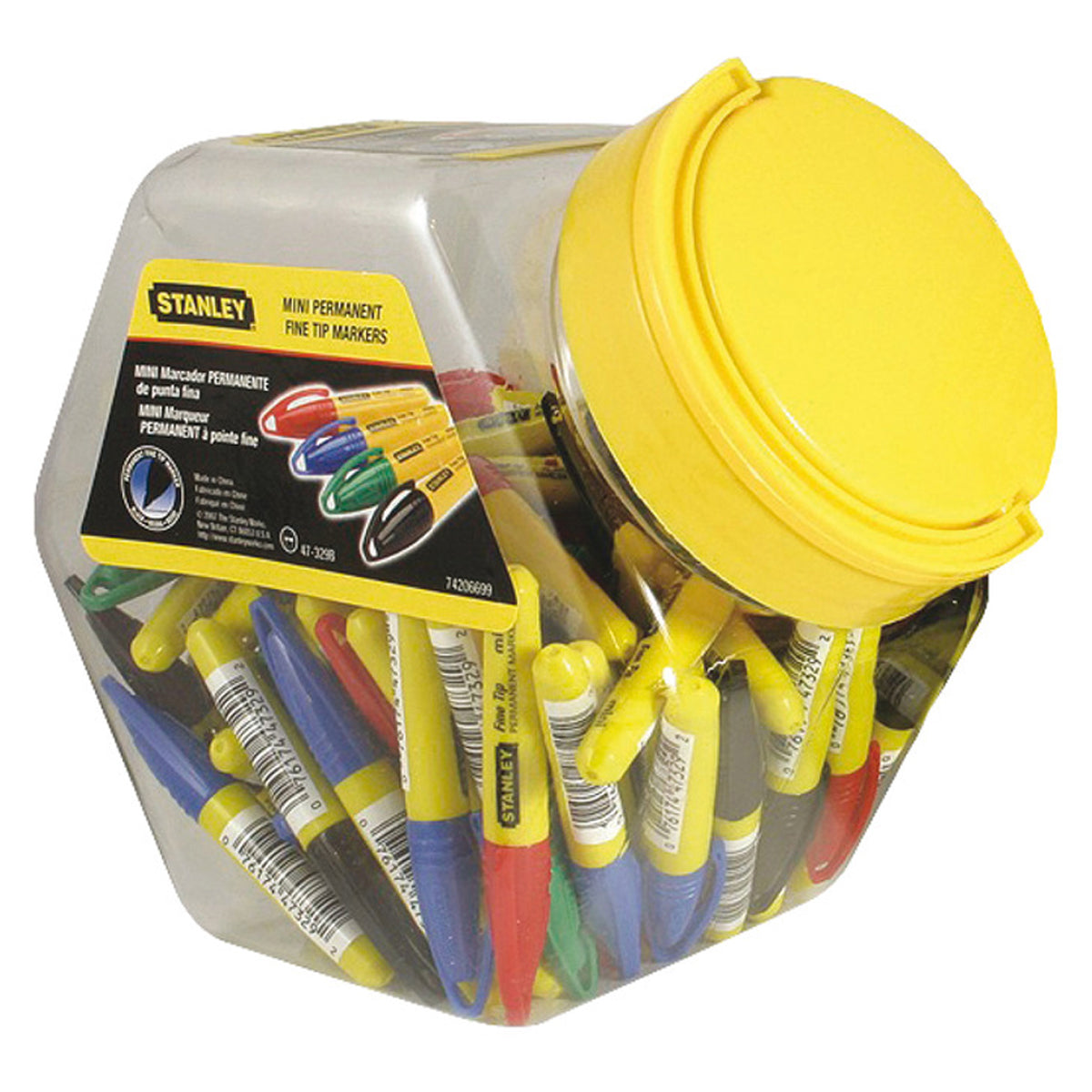 STANLEY MINI FINE MARKER MIXED x72