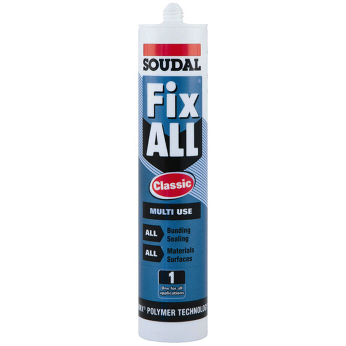 FIXALL SEALS+BOND CRYSTAL 290ml BLK
