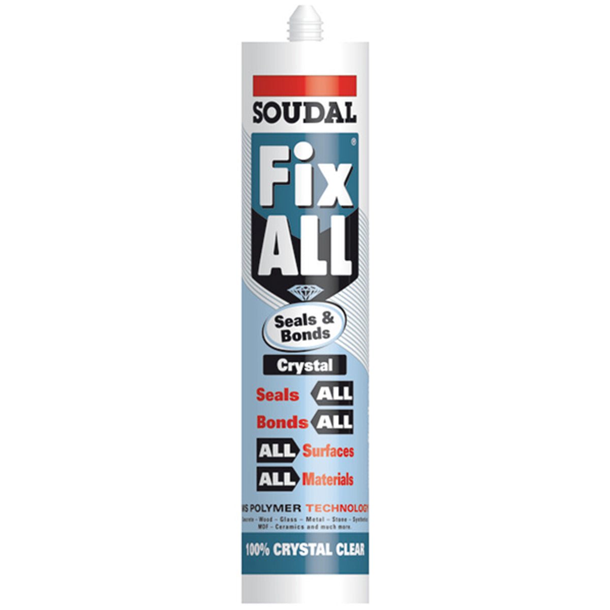 FIXALL SEALS+BOND CRYSTAL 290ml CLR