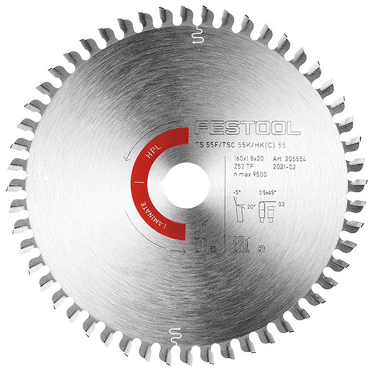 FESTOOL TF52 HPL SAW BLADE D160