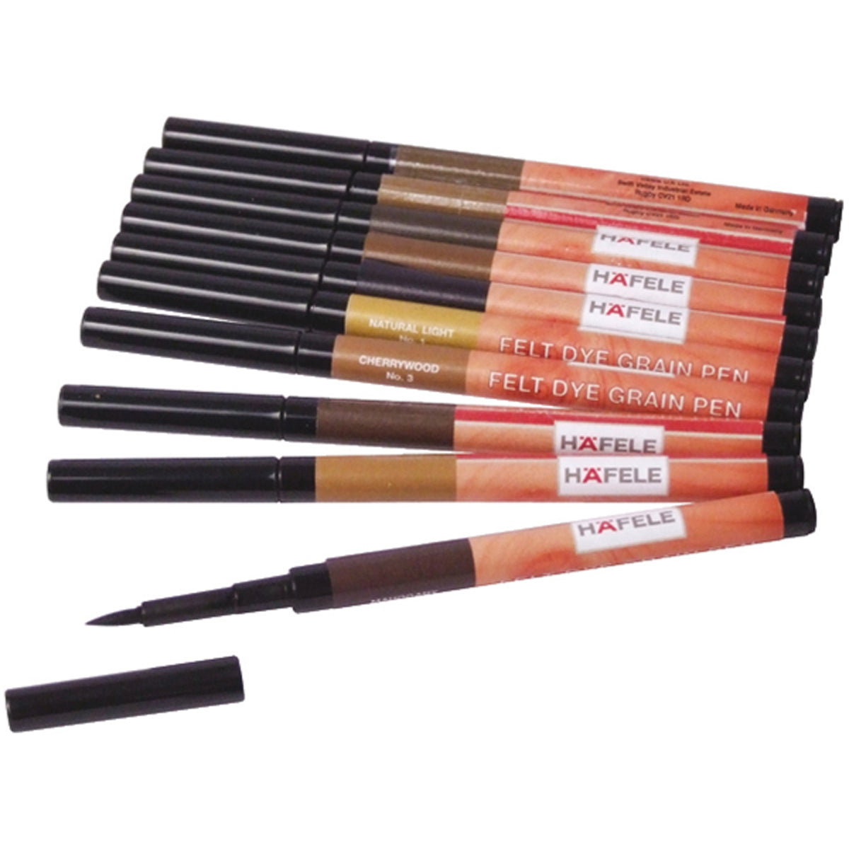 FELT DYE GRAIN PENSx10 WOOD COL