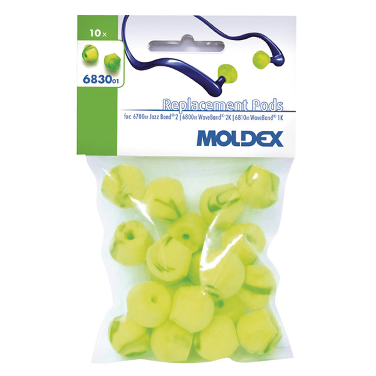 MOLDEX 6830 WAVEBAND POD x10PR
