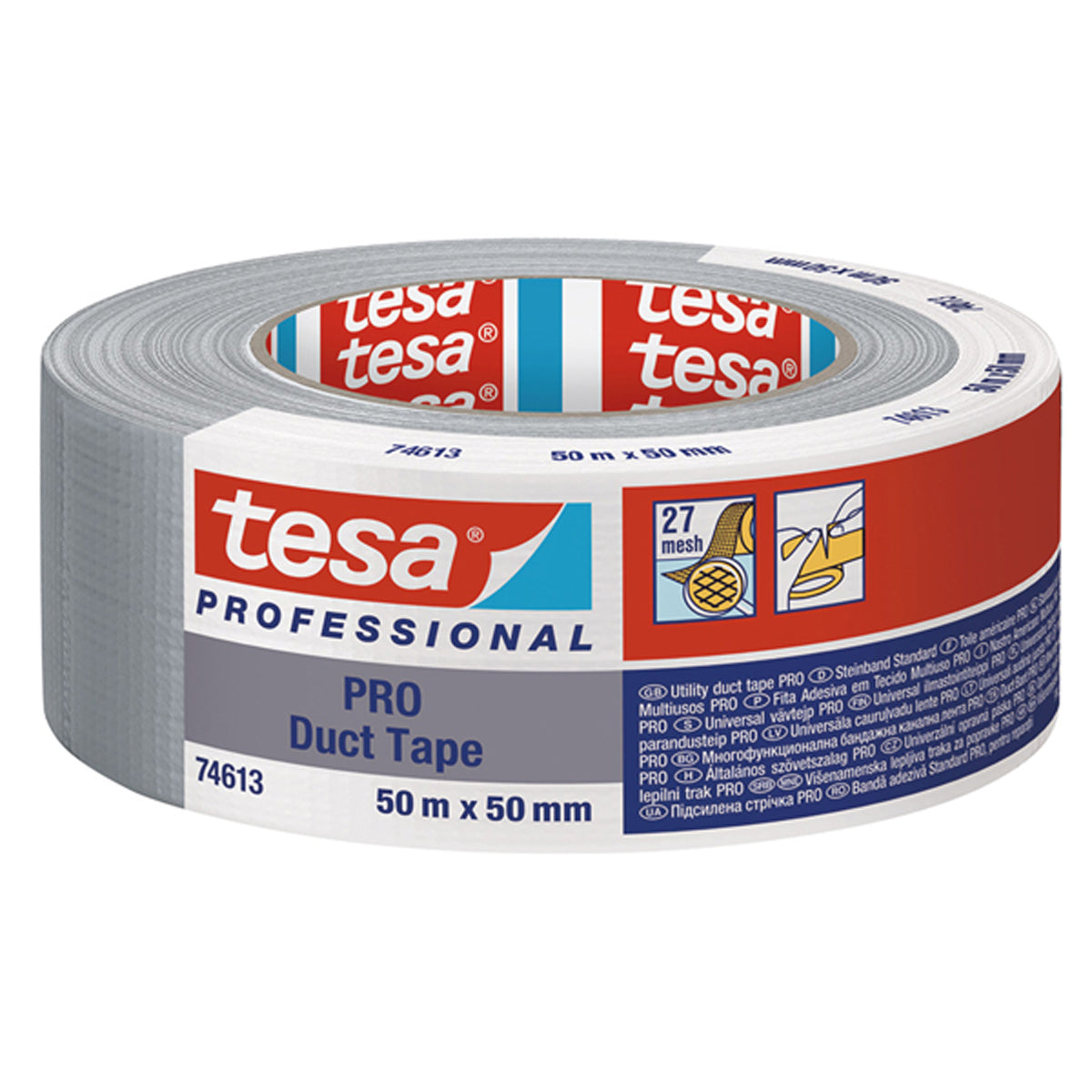 TESA 74613 DUCT TAPE 50x50m SLV x6