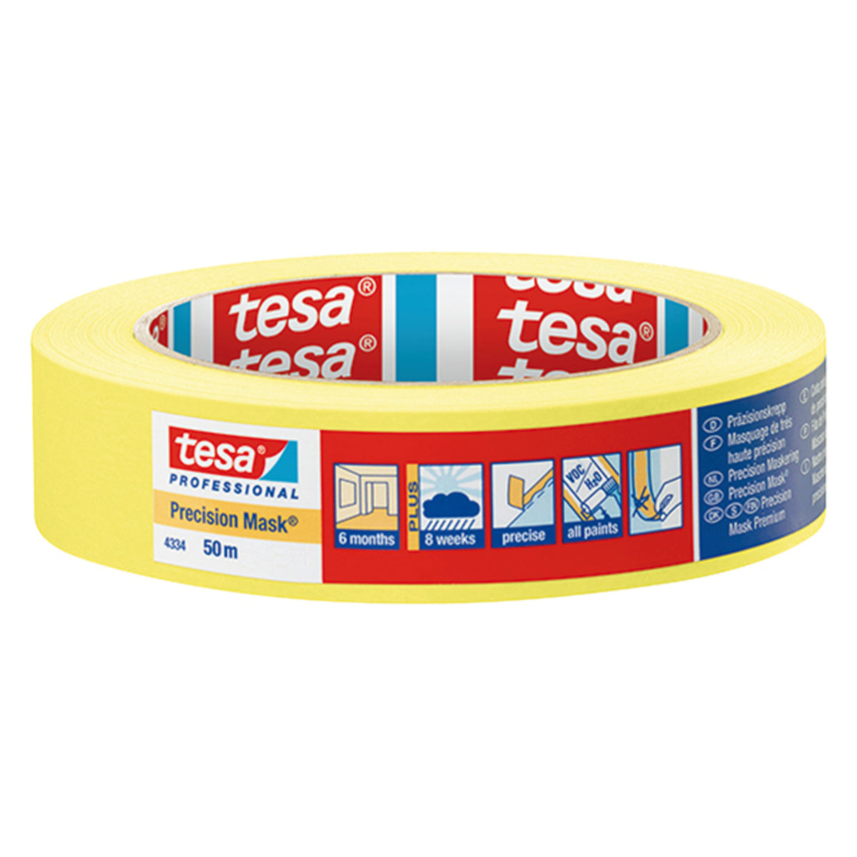 TESA 4334 MASKING TAPE 38x50m x4