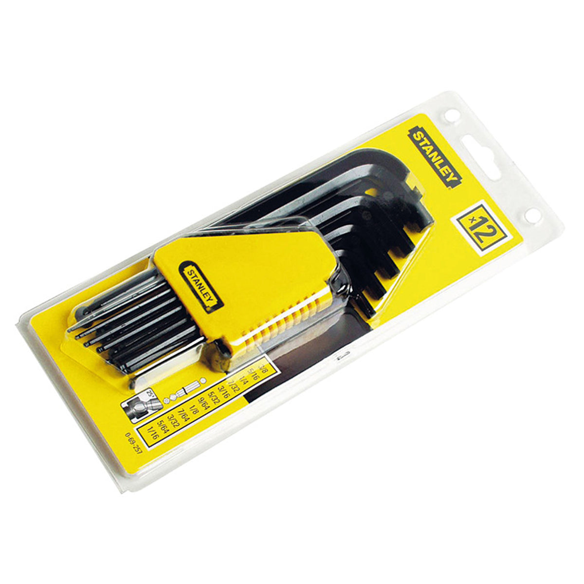 STANLEY HEX KEY SET BALL x12