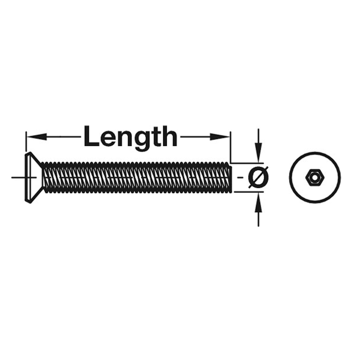 MACHINE SCREW CS DM6x25 T30 x200