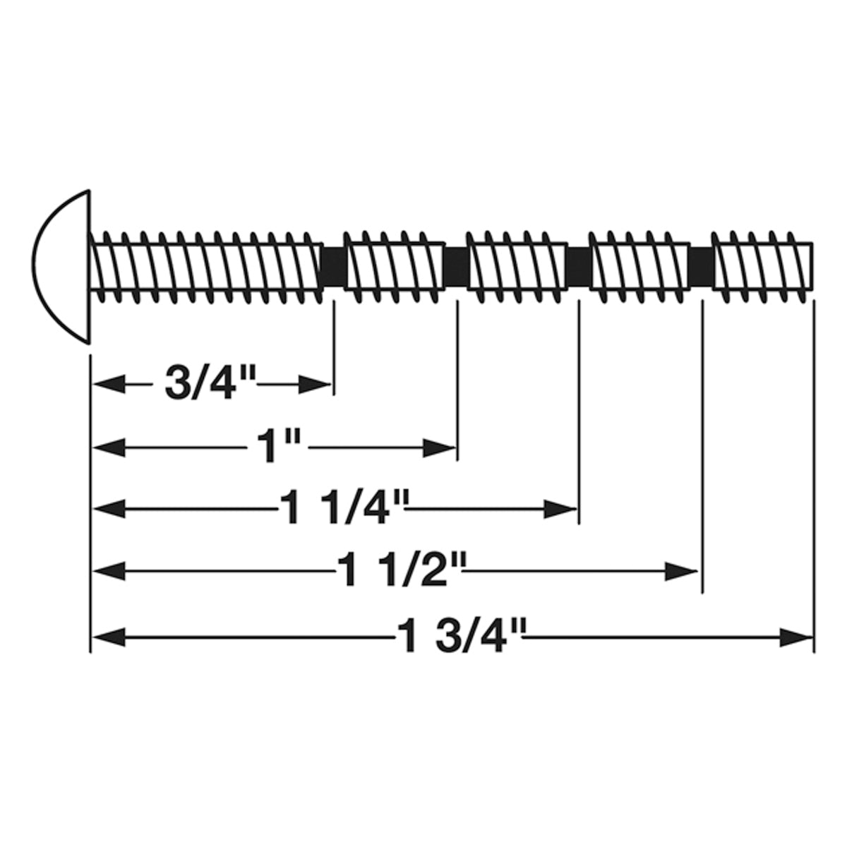 HANDLE SCREW 8/32 CUT OFF YCH x100