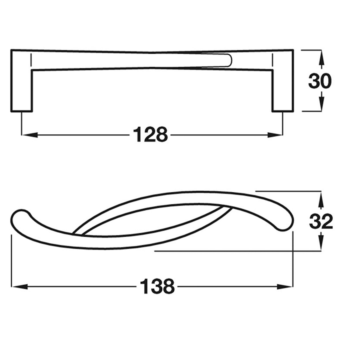 SOPHIA PULL HANDLE 128HC ZA/MNI