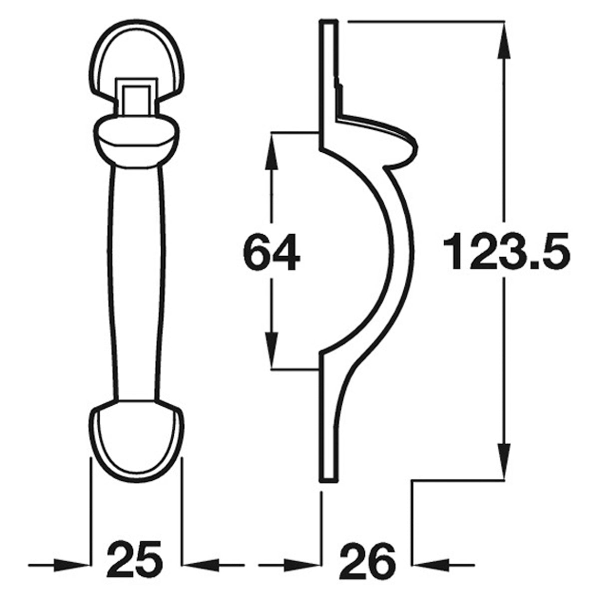 NORFOLK LATCH HANDLE 64HC ZA/APW
