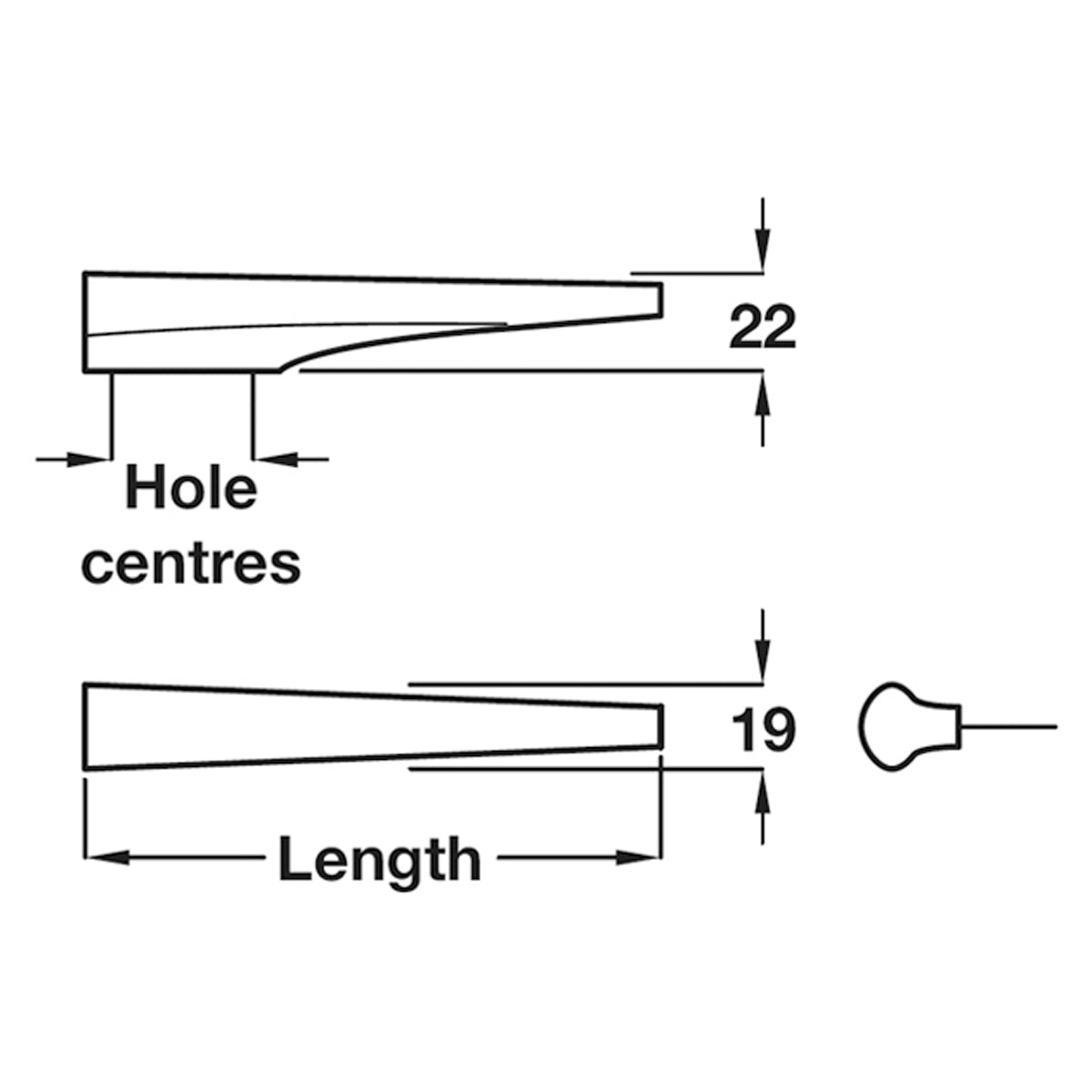 LIBRA PULL HANDLE 32HC 130 ZA/PC