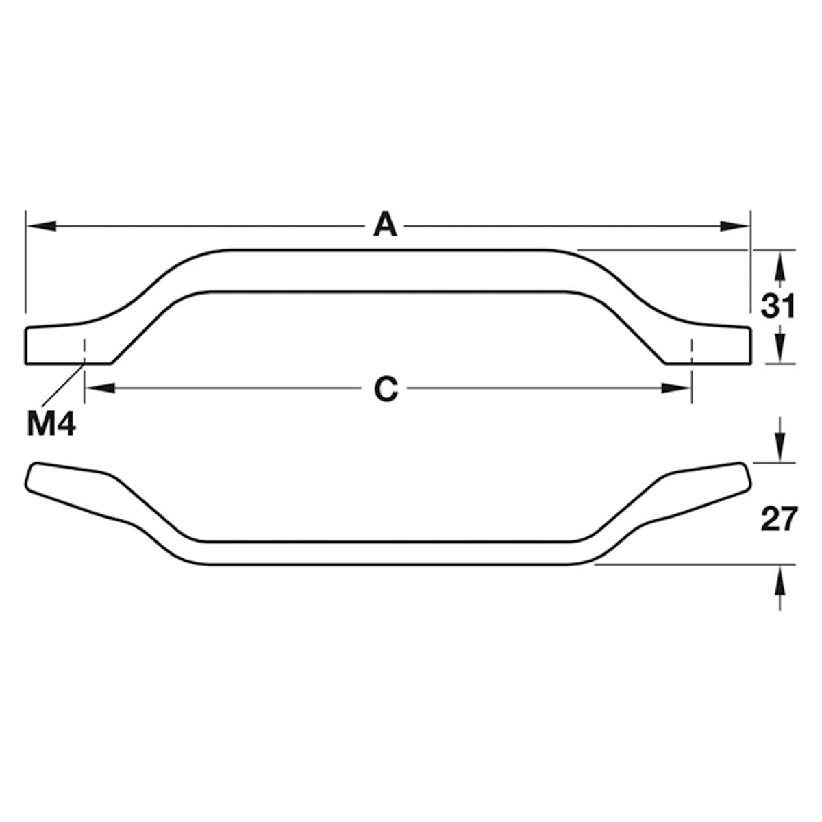 OSAKA PULL HANDLE 96HC ZA/ACO