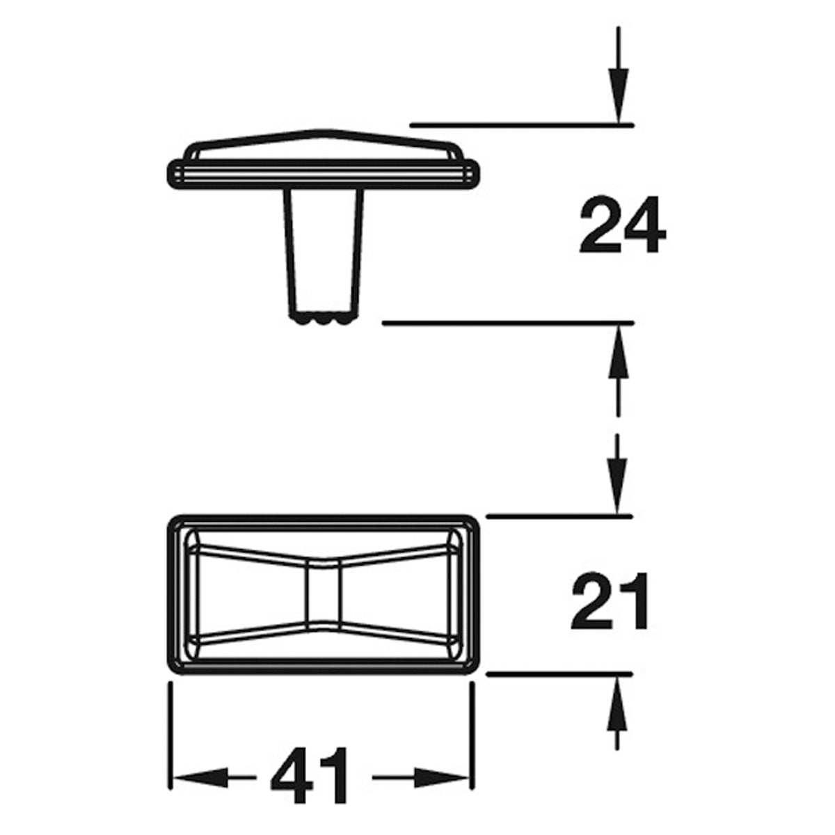 SHAPES KNOB 41x21x24 ZA/ACO