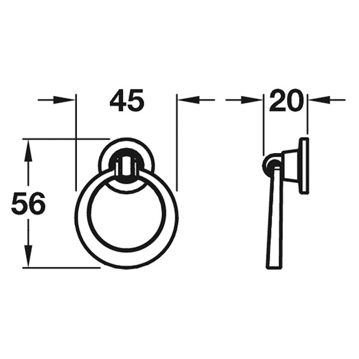 DUCHESS DROP RING HANDLE ZA/MGD