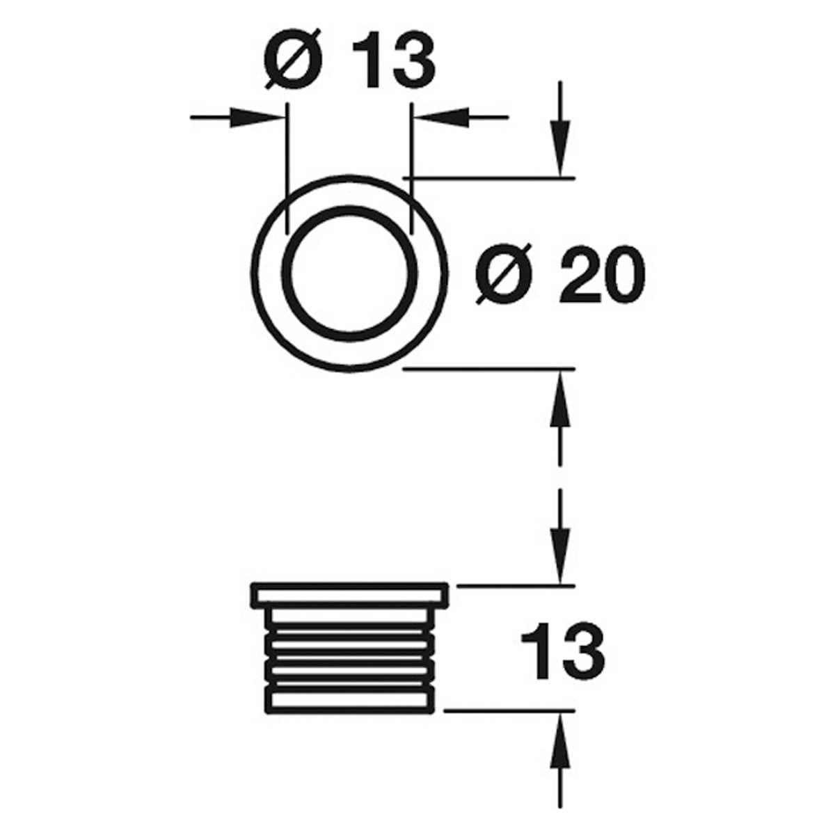 BUDGET FERRULE ESCUT D20x13 SSS