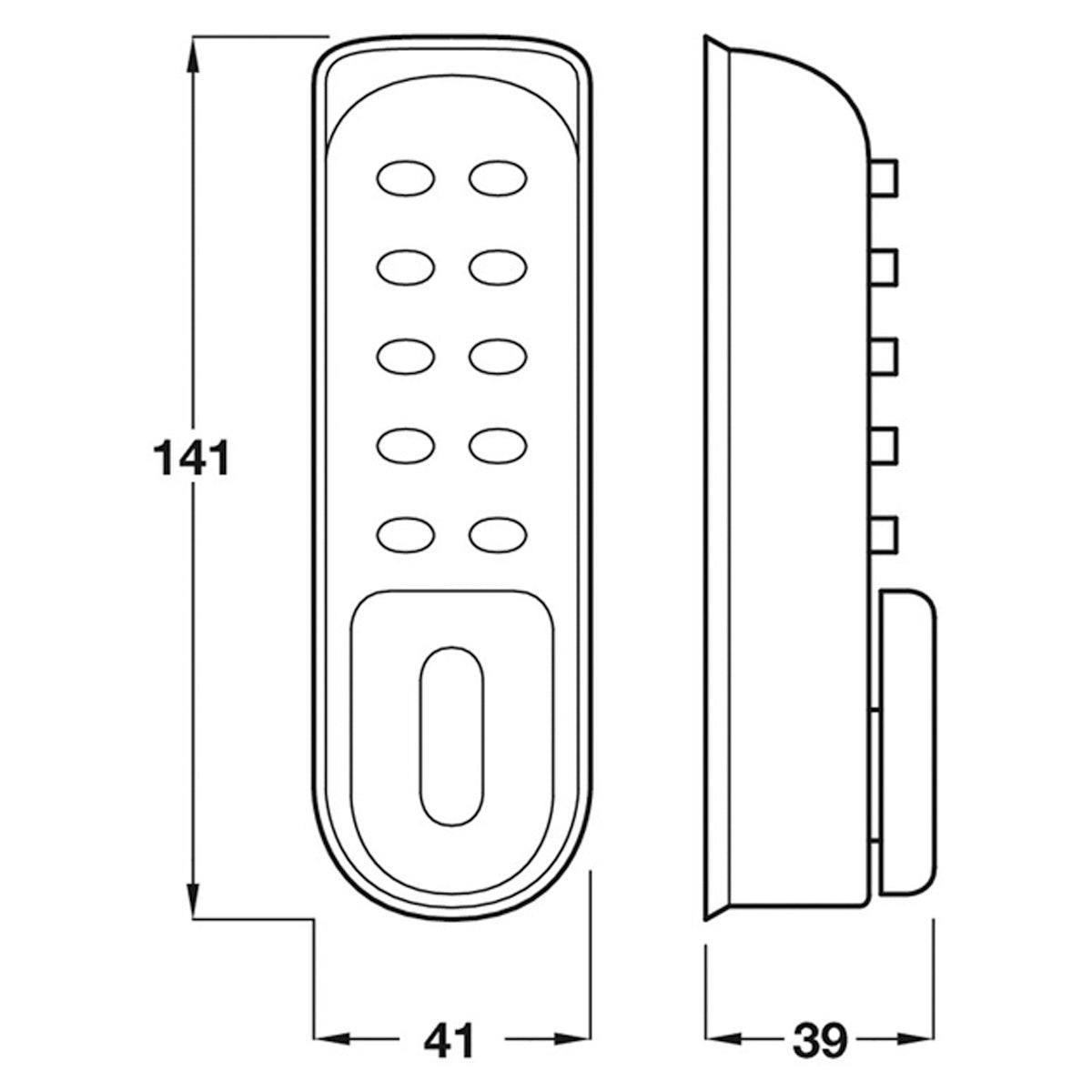 ELECTRONIC LOCKER LOCK 141x41x39