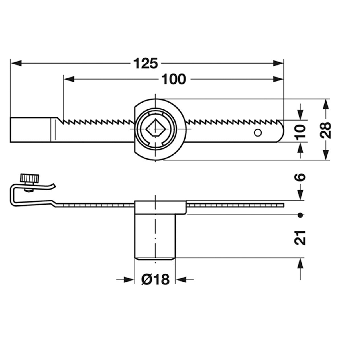 SY3K GLASS DOOR CYL LOCK+RACK MNP