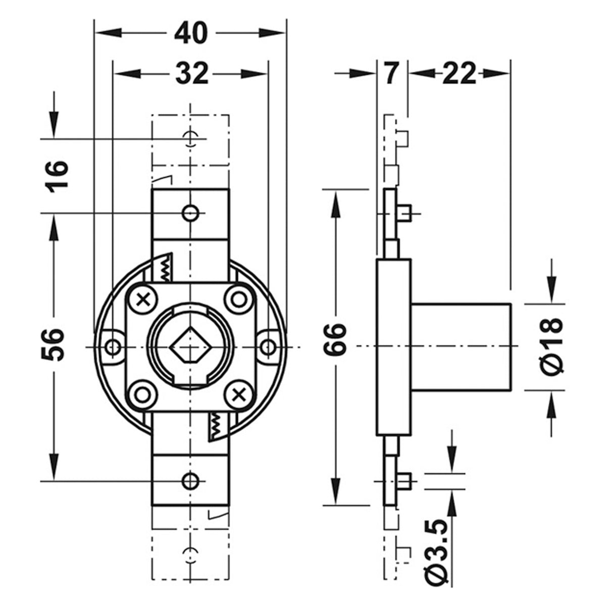 SY3K EXTENDING ROD LOCK CASE DRAW
