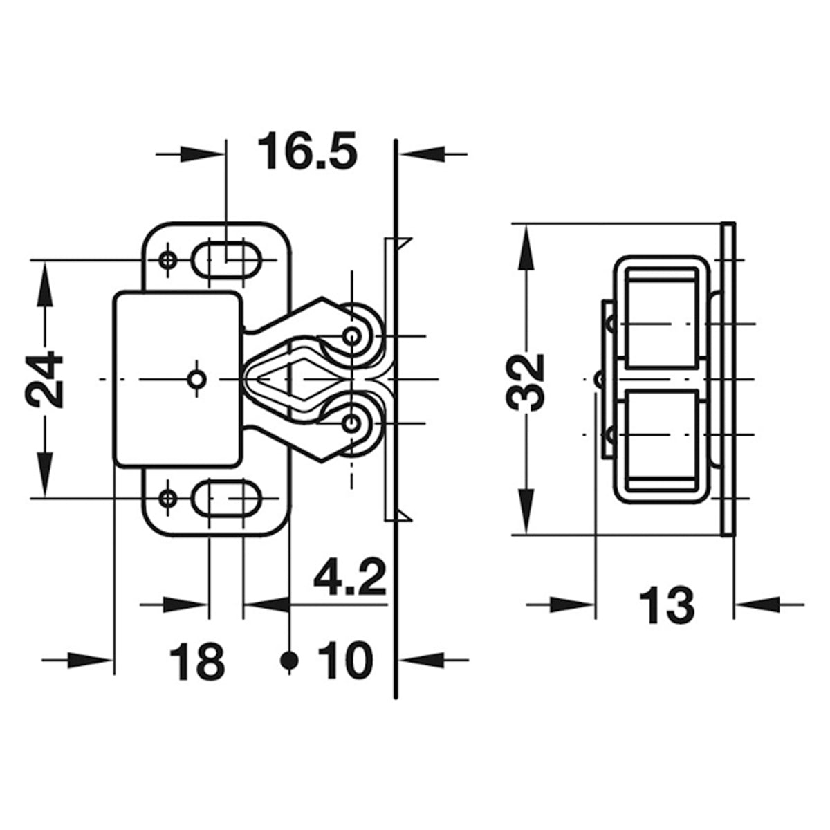 TWIN ROLLER CATCH SPRING ST/GLV