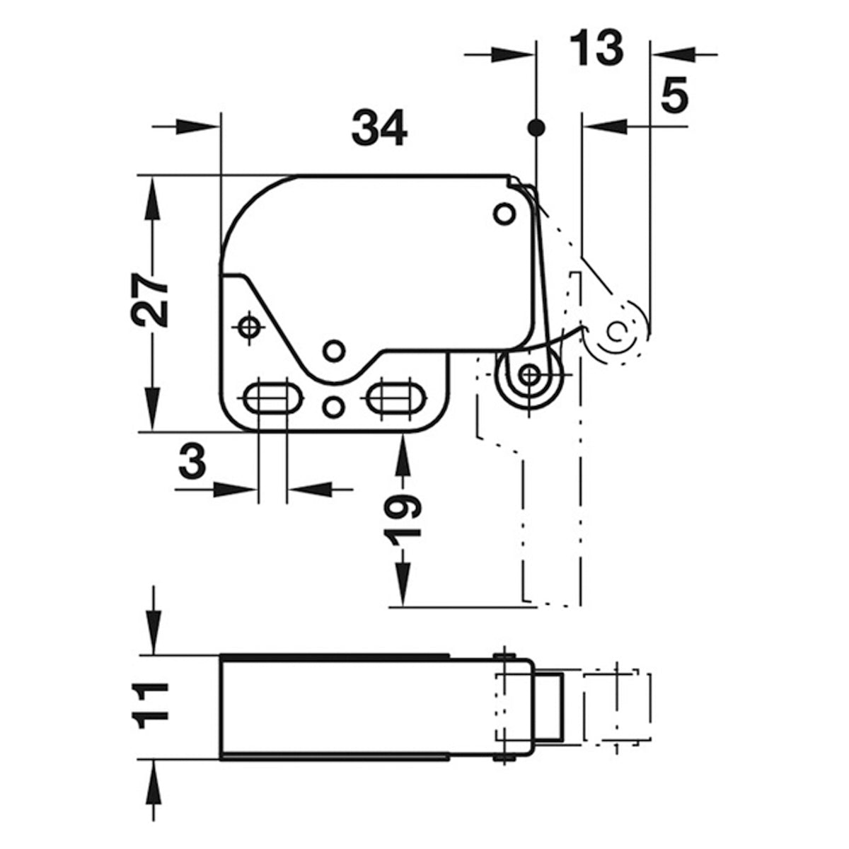 MINI LATCH AUTO SPRING CATCH ST/NP