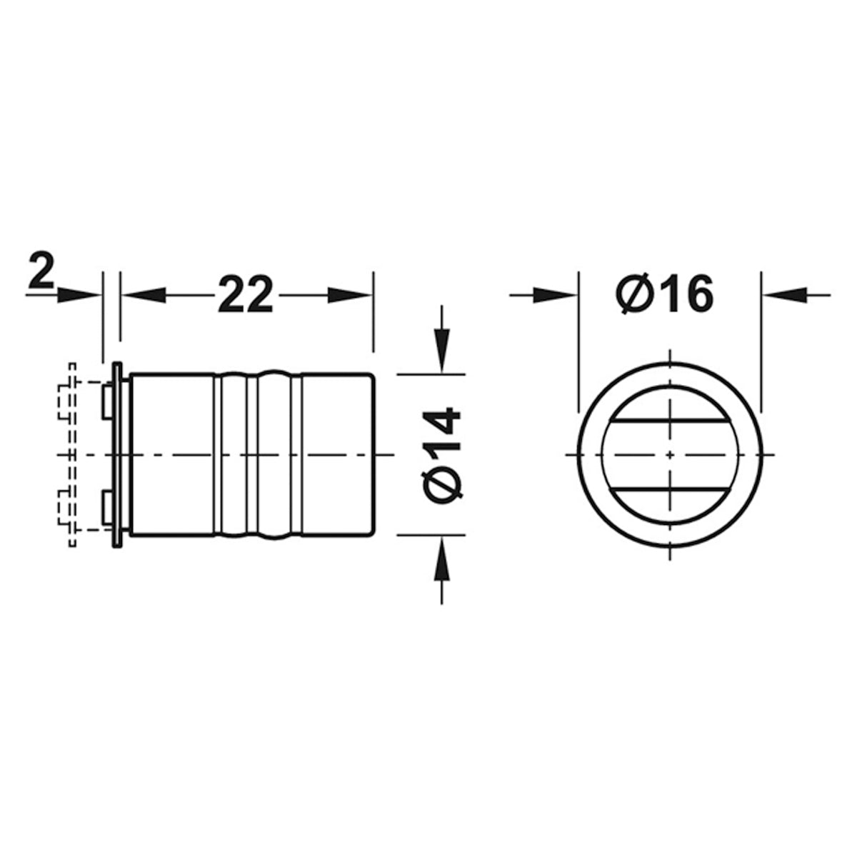 MAGNETIC CATCH FIXED 5KG BR/NP