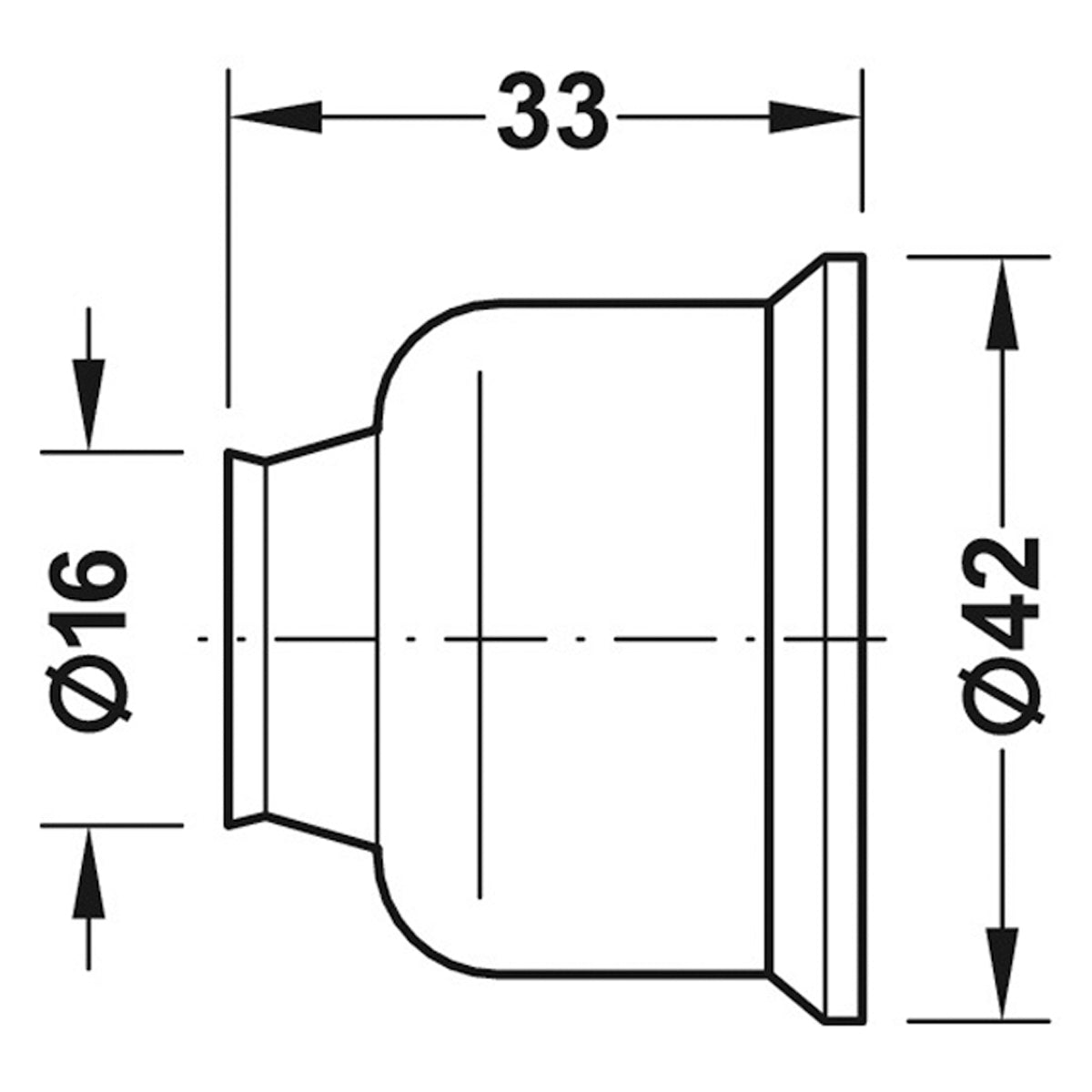 DOOR HOLDER MAGNETIC D42x34 PL/BRN