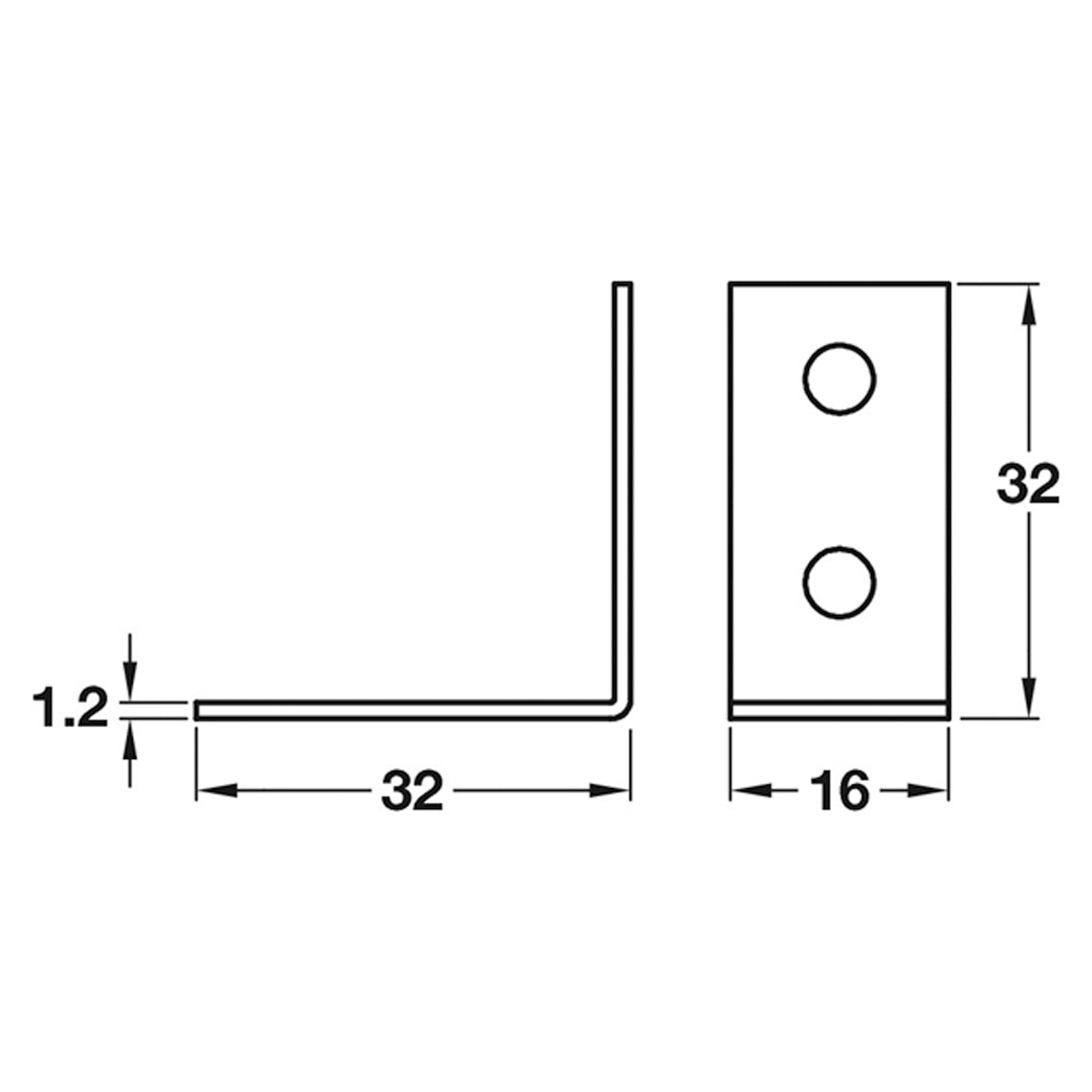 CHAIR BRACKET SCR 32x32x16 MST/GLV