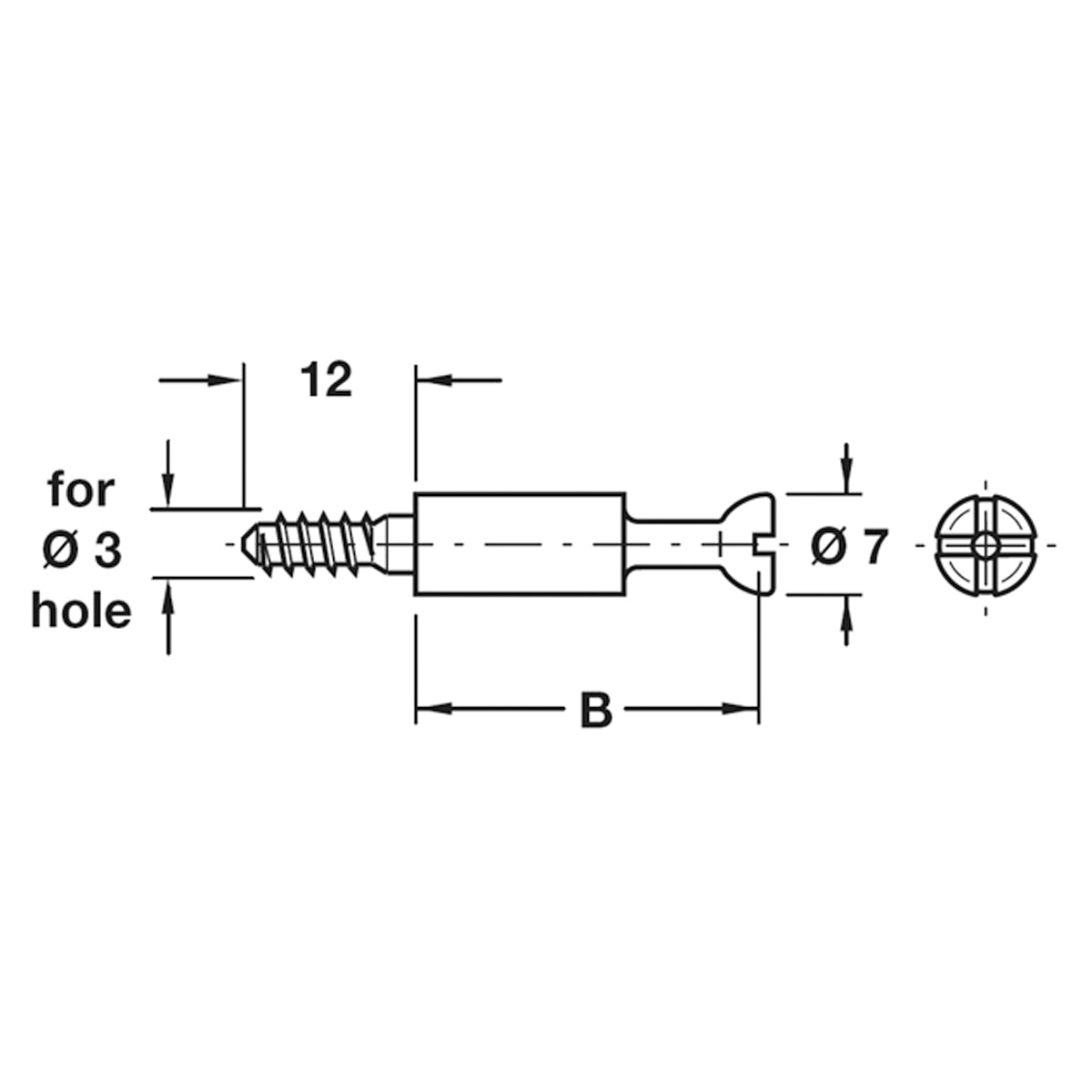 MINIFIX S100 CONBOLT D7x34 GLV x100