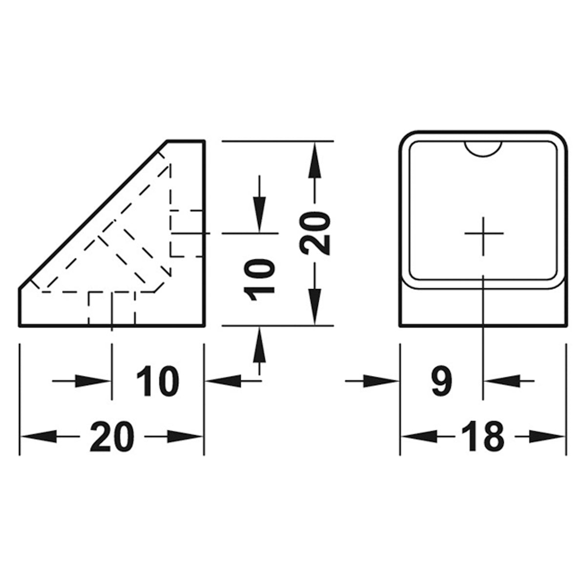 MINI CORNER FASTENER 18 DBN BX100
