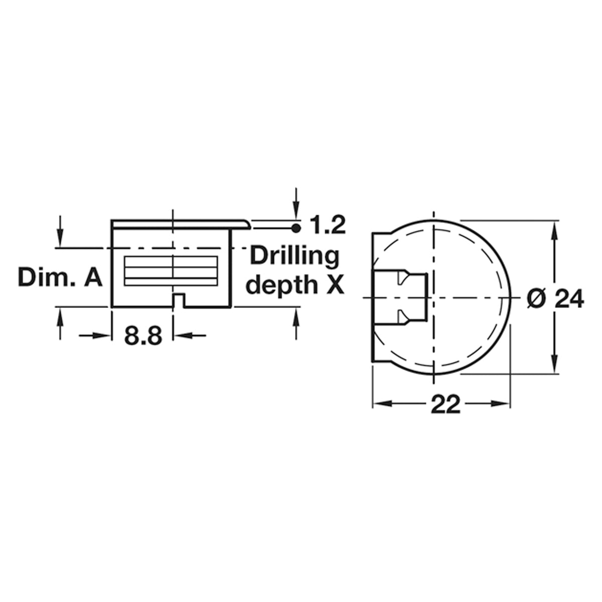 RAFIX-20 TAB +RDG D24x8.0 BRN x100