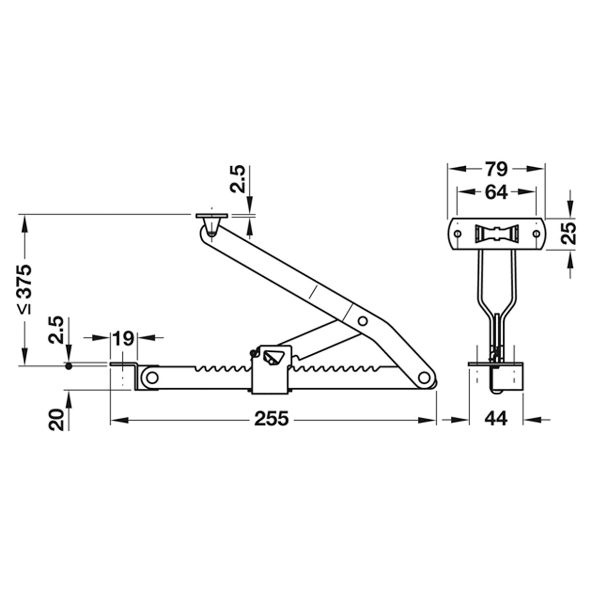 SCISSOR JACK 19STAGE 375 ST/BGV