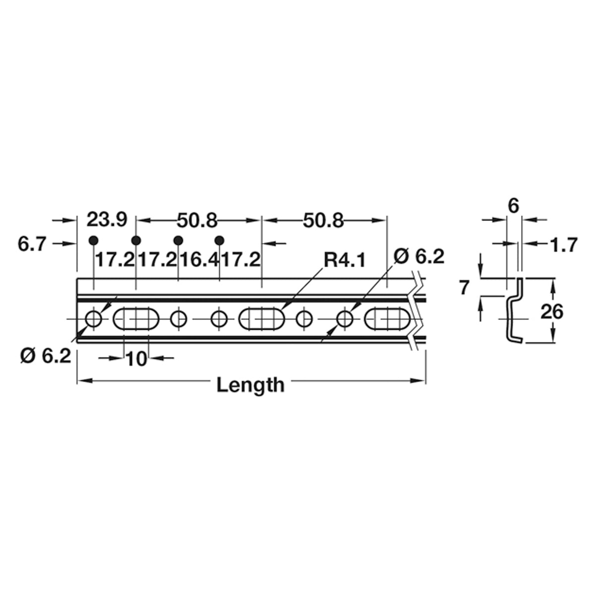 TRASER-6/8 DBL WALL MNT PLATE 2029