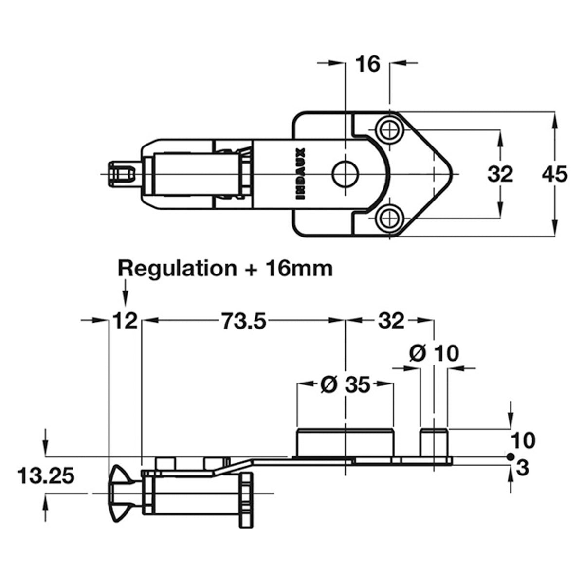 ATLAS CAB BACK SUPPORT FITTING