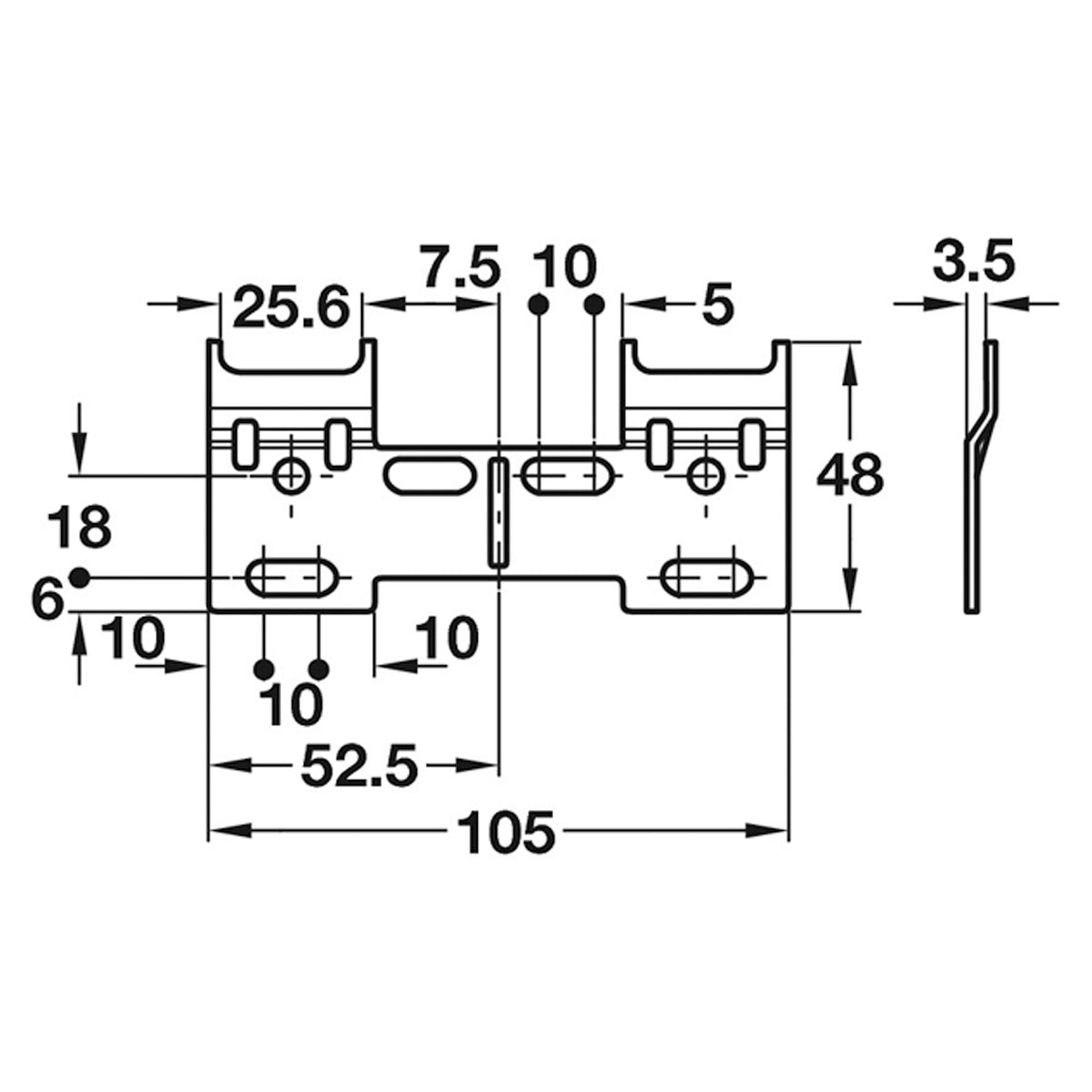 KOALA DOUBLE WALL FIXING PLATE ZP