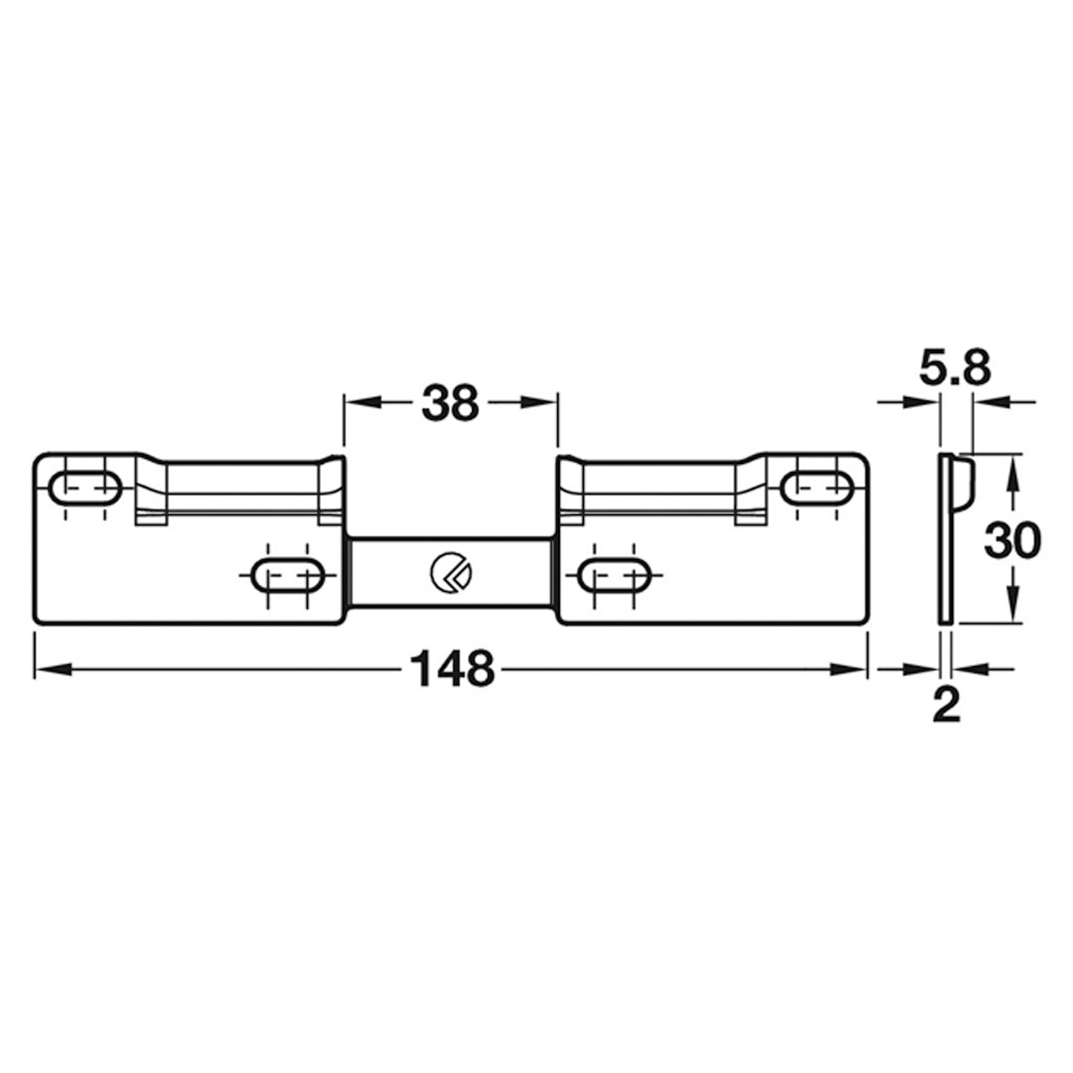 LIBRA WP1 DOUBLE WALL FIXING PLATE