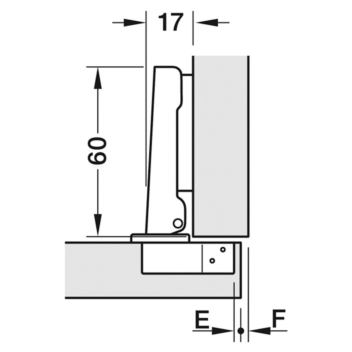METALLA A CUP HINGE 110deg F/OV