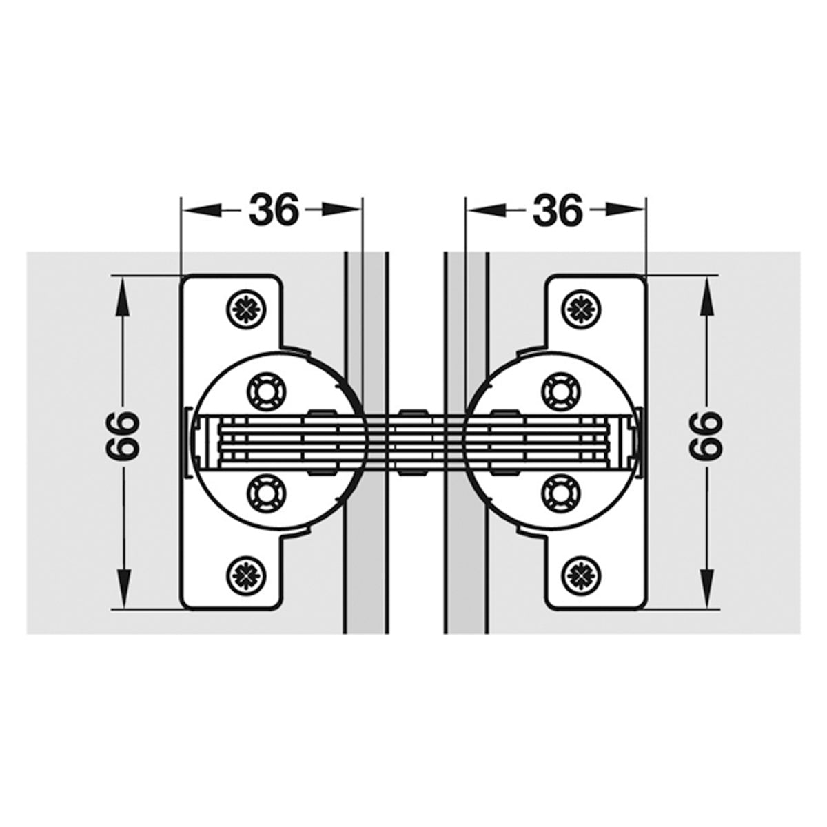 MITRE HINGE 120deg SCR D35 ZA/NP