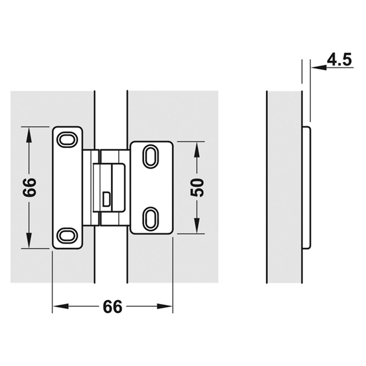 STST 240deg SPECIAL HINGE ½OVL SCREW