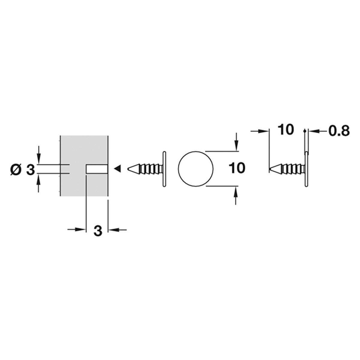K PUSH+PLATE MAGNET PIN PLATE