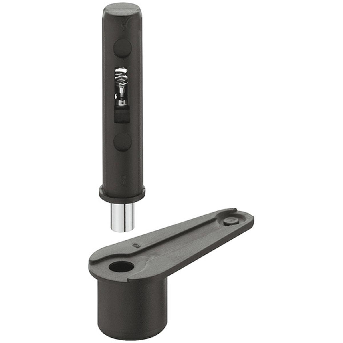 PIVOT HINGE NOSTOP 140deg PL/BLK