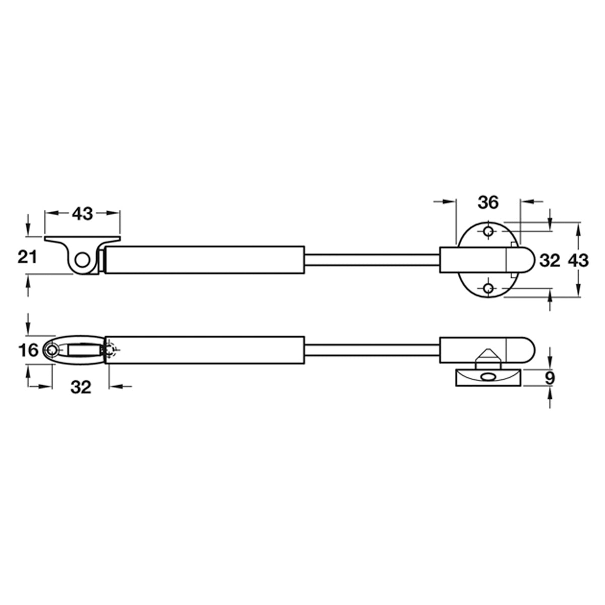 LID STAY AUTO OPEN 160N 355 NP