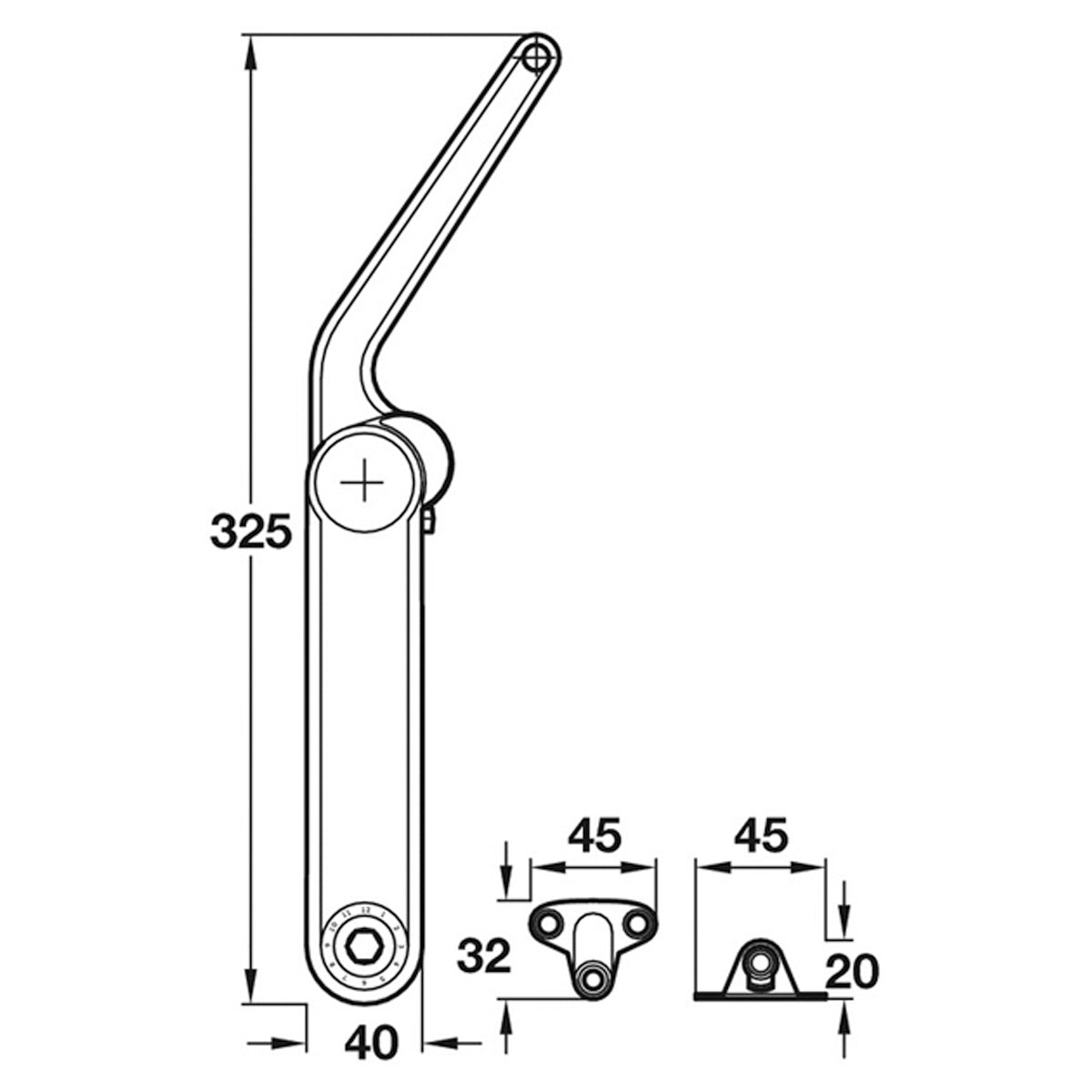 MAXI 3675 LID STAY MOD-B 45/37 NP