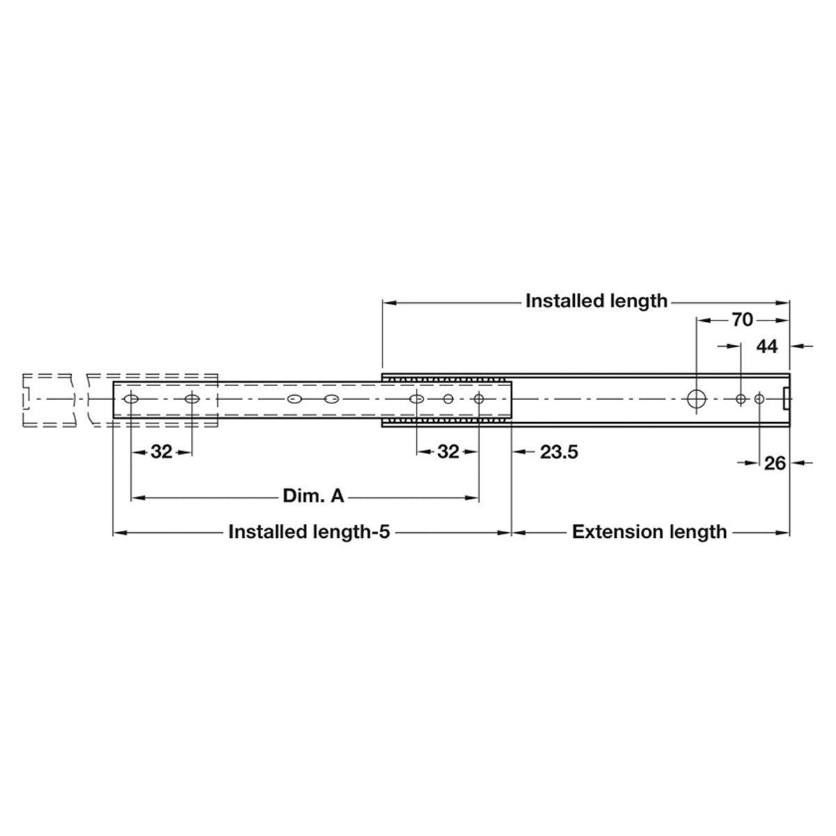 ACCURIDE2726 DRAW RUN SE 15KG 400