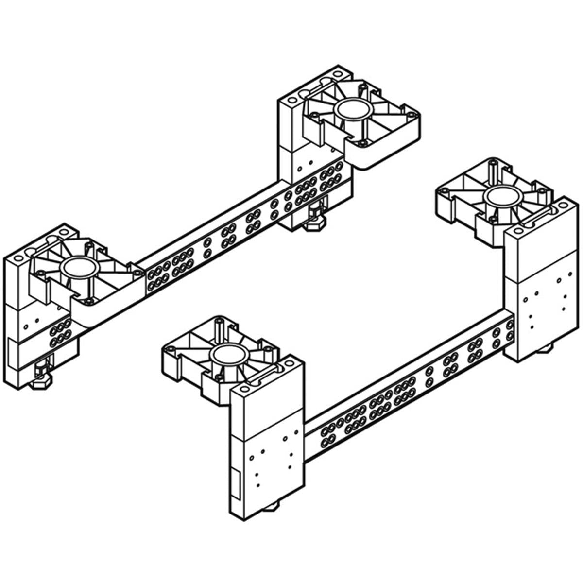 PLINTH DRAWER FITTING SET PL/BLK