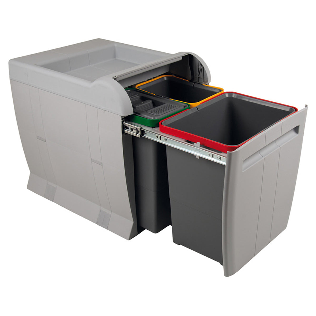 CITY PULL OUT BIN 2x8 1x18L 450 GRY