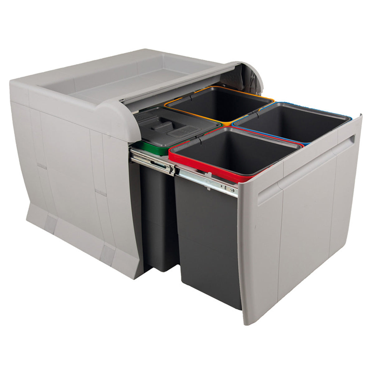 CITY PULL OUT BIN 4x12L 600 GRY