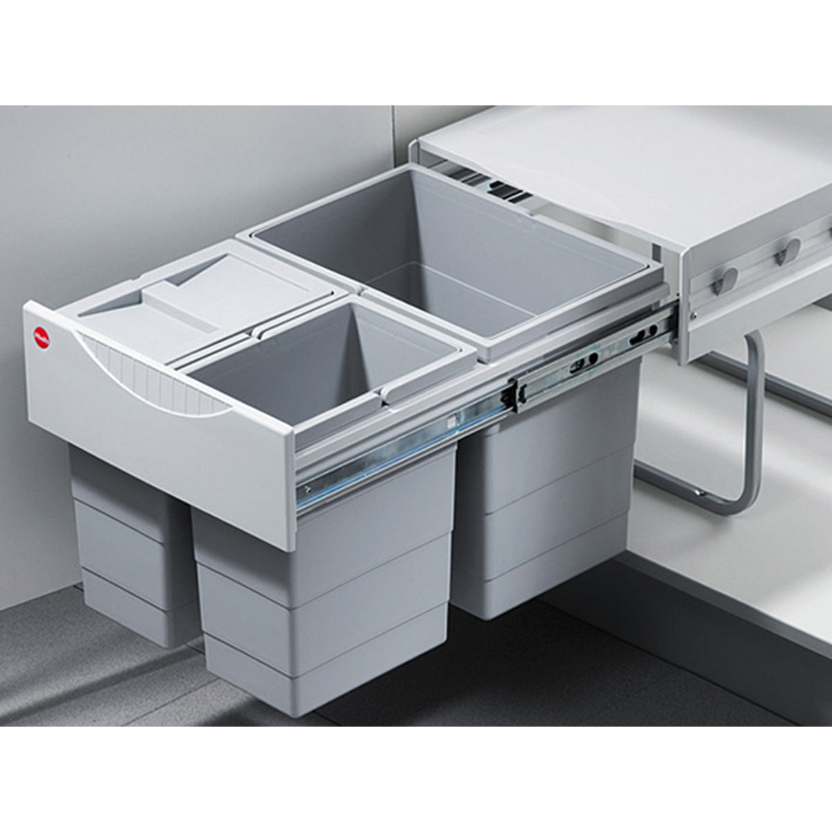 TANDEM WASTE BIN 400 18+2x8.5L LGY