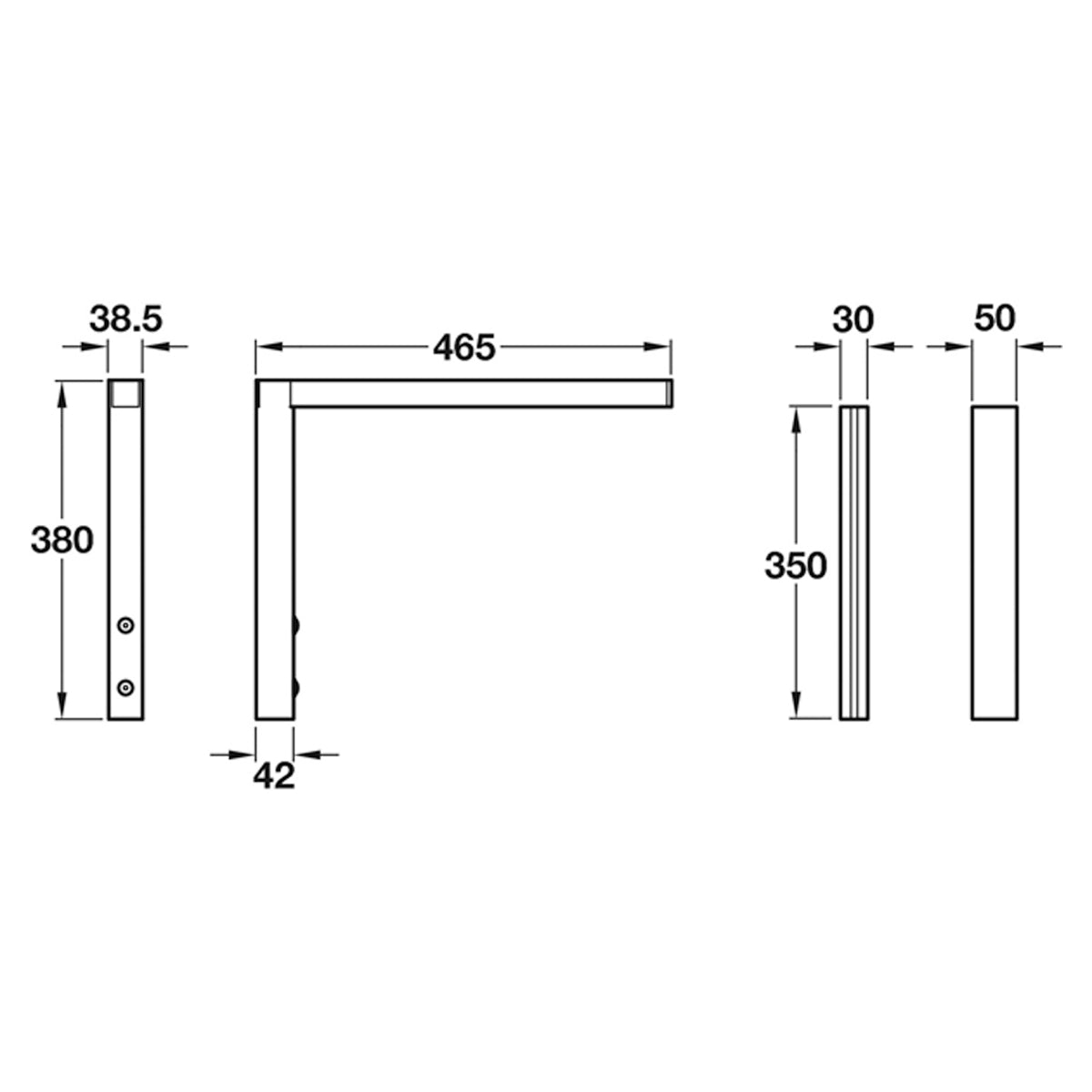 ROPOX WORKTOP BRACKET WHI