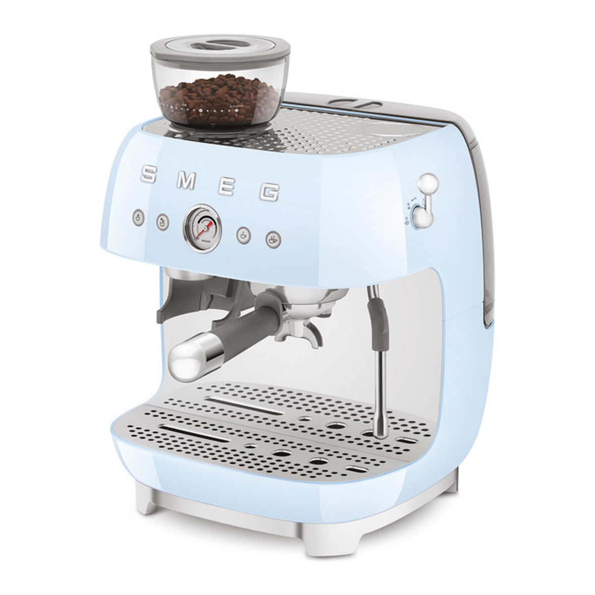 SMEG EGF03 50's ESPRESSO MACHINE+GRINDER PASTEL BLUE