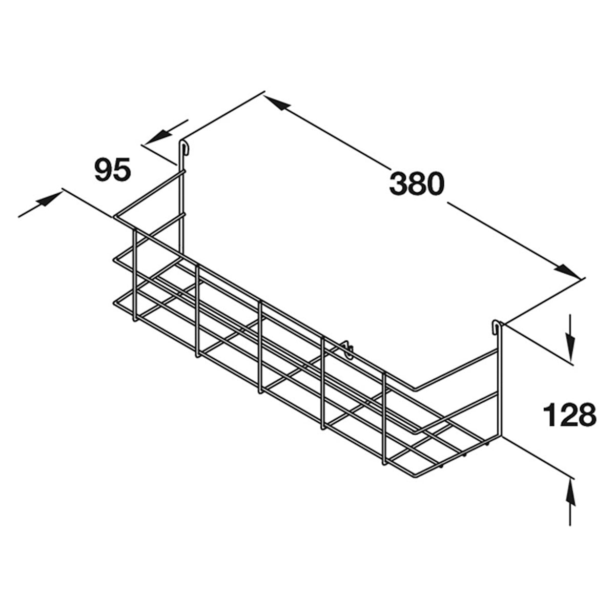 MULTI RACK 1TIER 390x128x95 ST/PCP